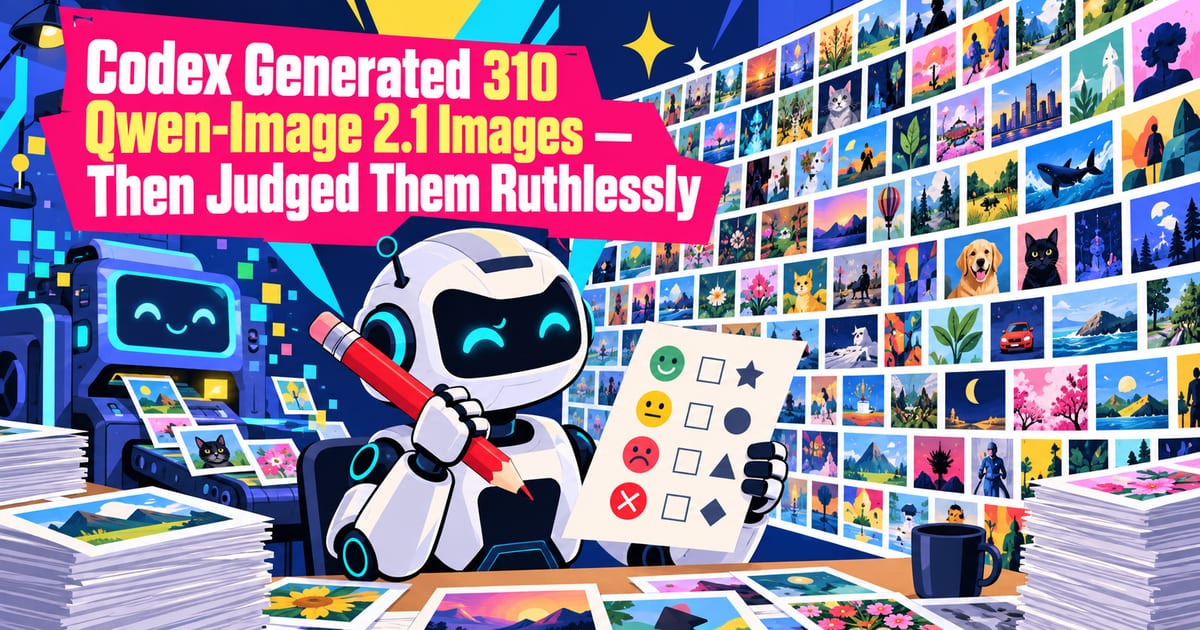 Я поручил Codex создать 310 изображений в нашумевшей Qwen-Image 2.1 — и оценить их предельно строго